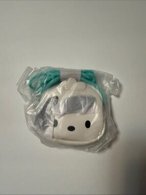 Sanrio Pochacco Character Coin Purse with Teal Drawstring